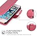 iPhone SE Case, iPhone 5s Case, TUCCH Wallet Cases for iPhone SE/iPhone 5s / iPhone 5, Flip Leather Slim Folio Book Cover with Credit Card Slots, Cash Clip, Stand Holder, Magnetic Closure, Hot Pink