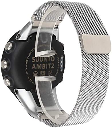 Demupai Replacement Band Strap Metal Watch Band for Suunto Ambit 2/2S/2R/3 Sport/3 Run/3 Peak (Silver)