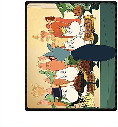 Custom Personalized Fleece Blanket 50" x 60" Diy Lovely Moomin Cartoon Design