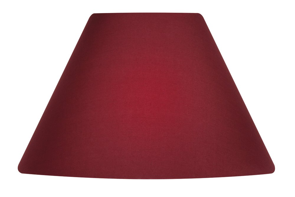 Oaks Lighting Cotton Coolie Shade, 10-inch, Fabric, Wine Red, S501/10 WI