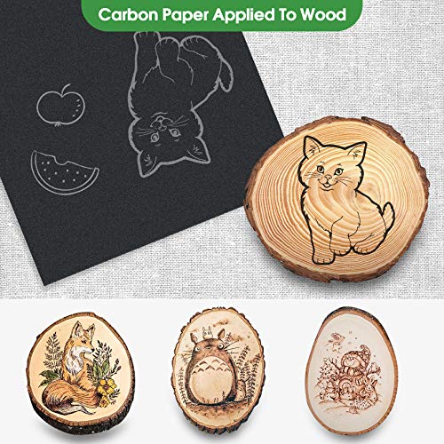 PSLER 215 Sheets Carbon Paper Sheets, Carbon Copy Paper with 5PCS Embossing Stylus for DIY Woodworking, Paper, Canvas and Other Art Craft Surfaces(A4 Size)