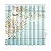 InterestPrint Seashell Home Decor, Sand Starfish Blue Wooden Back Polyester Fabric Shower Curtain Bathroom Sets 72 X 72 Inches