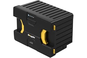 BougeRV 173Wh Detachable Battery, Car Refrigerator Battery for CRD2/Rocky V2.0/CRH Series 12 Volt Refrigerator,12/24V DC and 100-240V AC for Overlanding, Camping, RV, Truck (Adapter not included)