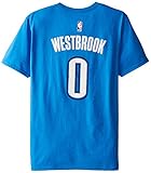 Adidas Mens Oklahoma City Thunder NBA Russell Westbrook T Shirt Blue