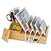 Bamboo Charging Station for Multiple Devices Docking Stand Storage Box Desktop Holder Organizer Compatible with Phone, Tablet, Watch, E-Reader (Included Watch Stand, 6 Cables, NO USB Charger)