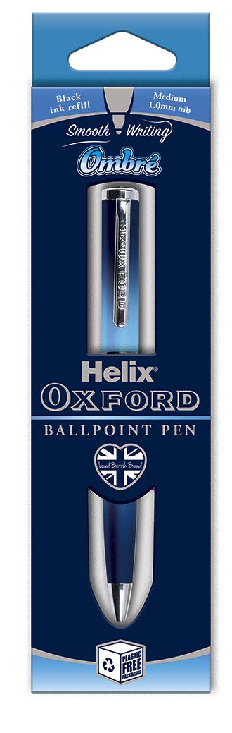 Helix Oxford Ombre Premium Ballpoint Pen - Blue (Black Ink)