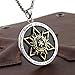 HZMAN Talisman Seal Solomon Six-Pointed Star 12 Constellation Pendant Stainless Steel Necklaces 22+2