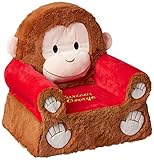 Animal Adventure Sweet Seats | Curious George Children's Chair | Large Size | Machine Washable Cover