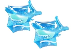 Kids Pool Floats Inflatable Swimming Armbands Children Arm Floaties Water Wing Swim Rings 2PCS Shark, Recreational Swim Fins