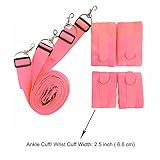BDSM Bondage Wrist Thigh Leg Restraint System Hand & Ankle Cuff Bed Restraints Kit With Eye Mask