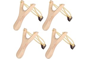 RWHXRWY Beginner-Friendly Wooden Catapult Toy, Outdoor Hunting Skill-Training Catapult Toy, Used for Enhancing Focus, Physical Coordination and Muscle Control, as Well as Relieving Stress. 4 Pack