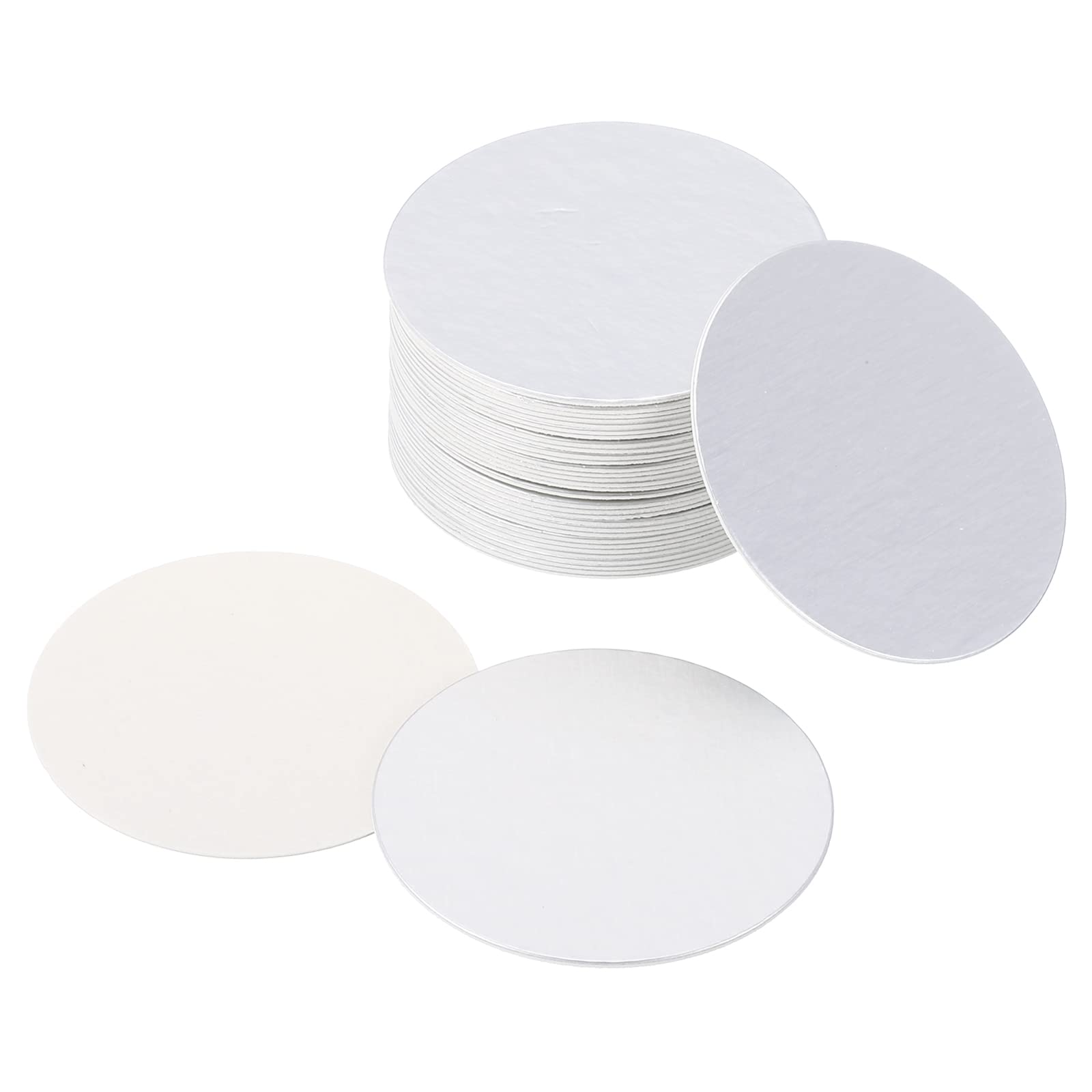 PATIKIL 35mm/1.38" Aluminum Foil Cap Liner, 100 Pack Resistant Tamper Induction Heat Sealer Sealing Liners for PET Plastic Bottle Jar Lid