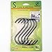 Flammi S Hooks Stainless Heavy Duty Hold 40 Pounds Black Finish Steel Pan Pot Holder Hanging Hooks 3.38 Inches Long for Mugs Towels Bags Kitchen Office Garden Versatile (10 Pack)