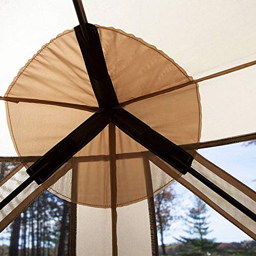 Gazelle G6 8 Person 6 Sided 124" x 124" Portable Canopy Gazebo Screen TentGazelle Wind Panel Accessory for Portable Canopy Gazebo Screen Tents, 3 Pack (2 Pack)