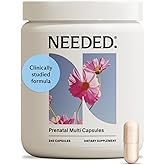 Needed. Multivitamin with Choline Capsules for Prenatal, Pregnancy, Breastfeeding, Postpartum | Expertly-Formulated & Third-Party Tested| 30-Day Supply