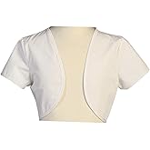 Made in USA - White First Communion Bolero for Girls - Little Shrug Jacket for Dresses - Easter Sweater