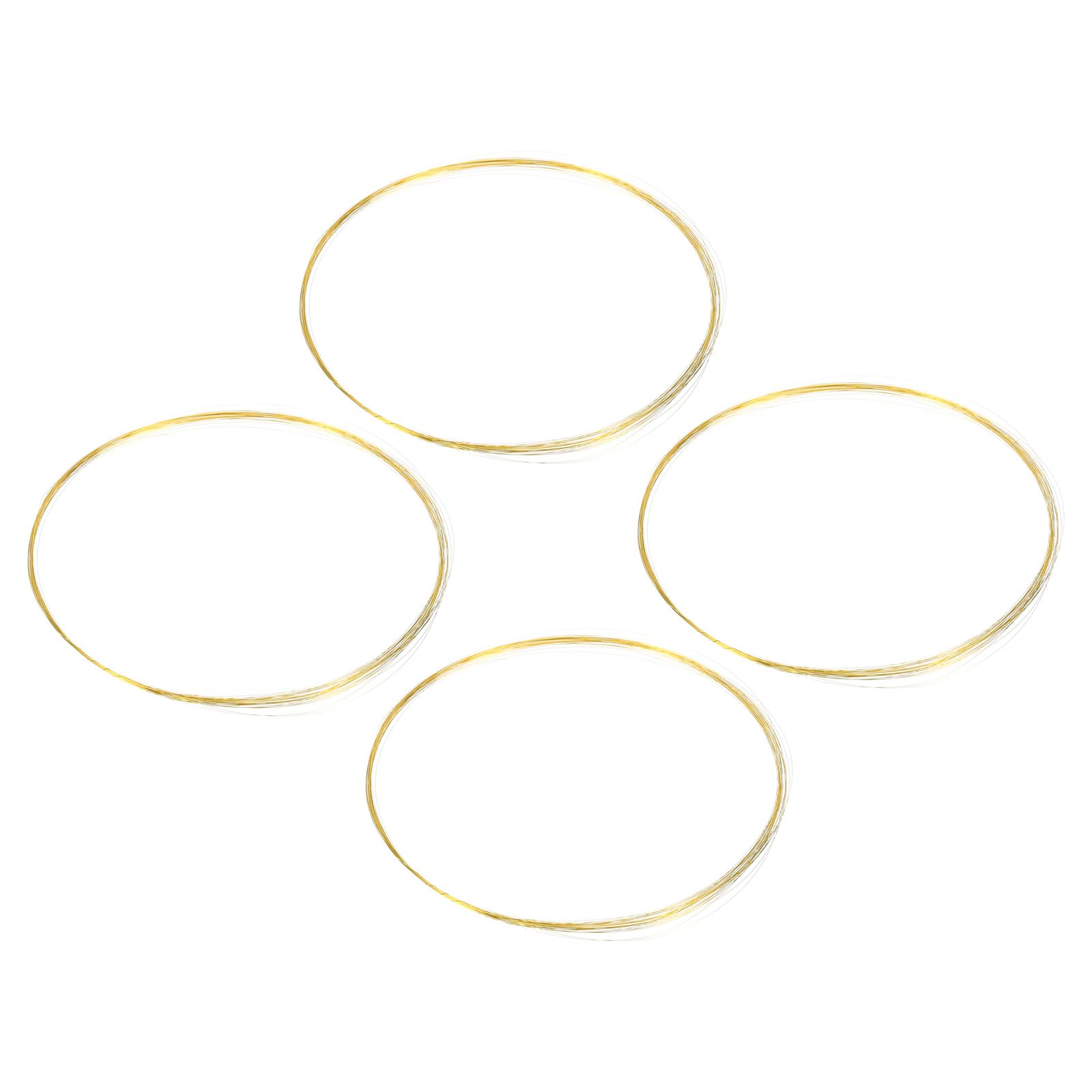 PATIKIL Half Hard Brass Wire, 4Pcs 38Gauge/0.1mm Diameter 10m/32.8ft Pure Craft Wire for Jewelry Making Beading Garden Plants