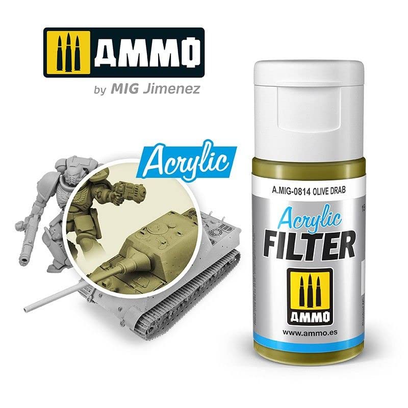 Ammo Mig Jiminez - Acrylic Filter Olive Drab Jar 15