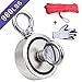 BAVITE Double Sided Neodymium Fishing Magnet,Combined 960 lbs(436KG) Pulling Force Rare Earth Magnets with 20m (65 Foot) Durable Rope and Protective Gloves
