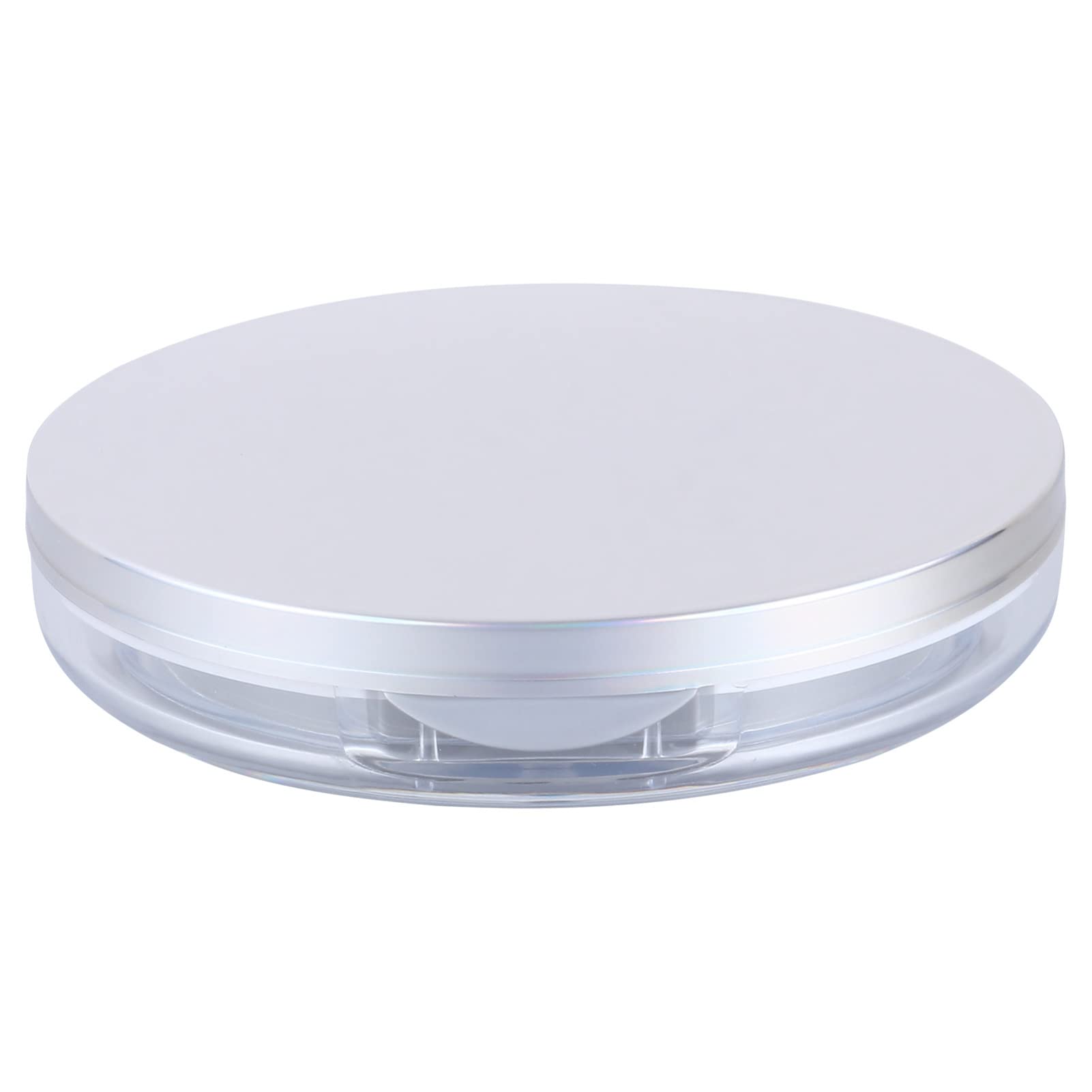 FRCOLOR 2Pcs Portable Loose Powder Case with Elastic Net Puff Compact Travel Box for Makeup Storage and on-the-Go Use