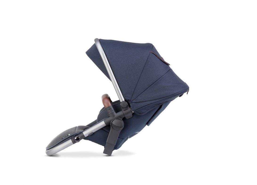Silver Cross Wave 2020 Tandem Baby to Toddler Seat Unit, Reclining Pushchair Accessory with Fully Extendable Hood and Apron, Lies Flat – Indigo, SX2173.IG