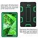 TIANLI Samsung Galaxy Tab A 10.1 Case Hard Kickstand Unique Veins Three Layer Heavy Duty High Impact Absorption Anti Scratch Fingerprint Resistant,Black Green