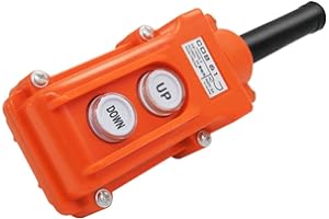 mxuteuk Rain Proof Up-Down Switch Control Station, Crane Pendant Hoist Push Button Switch Momentary COB61-UP-DOWN