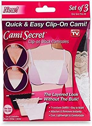 Cami Secret Clip-on Mock Camisoles - Set of 3