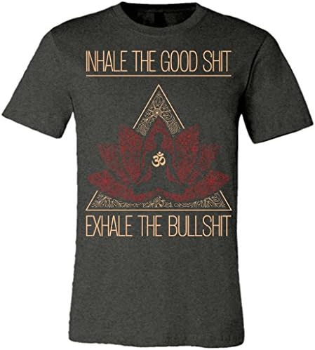YogaStatement Buddha Meditation Men Short Sleeve Tee Unique Gift! INHALE THE GOOD