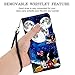 DISNEY COLLECTION Wallet Case for Samsung Note 9 Mickey and Minnie are Dating Pattern Design Magnetic Closure [Stand Feature] Folio Flip Cover with Card Holder and Wrist Strap Protective Cover