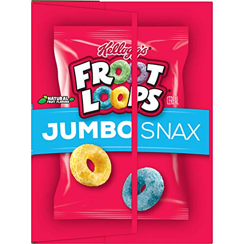 Kellogg's Froot Loops Jumbo Snax Cereal Snacks, Kids Snacks, Fruit