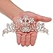 SWEETV Rose Gold Wedding Tiara for Bride, Crystal Tiaras and Crowns for Women, Princess Tiara Costume Crown for Birthday Party Prom