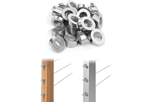 Vernijtrdy 40 Pack 3/8In Stainless Steel Cable Railing Kit Angle Beveled Washer 25 30 35 Degrees for Deck Stair Railing Syste