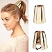 Gothic Punk Metal Hair Ties, Tmalltide Women Girl Metal Elastic Hair Clips Ponytail Hair Cuff Headwear Hair Band Hair Holder Gold