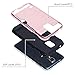 Jwest Galaxy S5 / S5 Neo Wallet Case with ID Card Slot Holder Rugged Rubber Heavy Duty Shock Absorbent Armor Hybrid Defender Shock Proof Case Cover Skin for for Galaxy S5/S5 Neo - Rose Gold