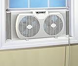 HowPlumb Dual Blade 9-Inch Twin Window Fan with Cover Portable