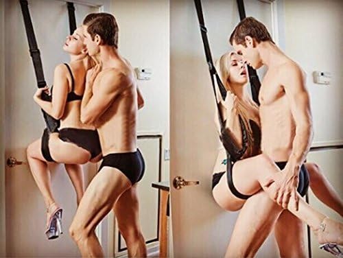 Adult Door Swing with a Seat for Couples - Holds up to 600 lbs(Black)