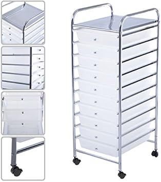 Amazon Com Quality Carts 10 Storage Drawer Rolling Organizer