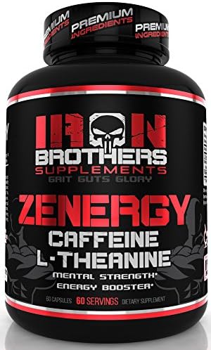Energy Pills Caffeine (Arabica Beans) L-Theanine 200 mg - No Crash No Jitters Focus &amp; Clarity for Your Mind &amp; Body - Top Nootropic Stack for Cognitive Performance - 60 Veggie Capsules