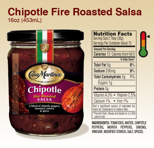 Casa Martinez Fire Roasted Chipotle Salsa - Image 2