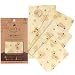 TODOCASA 4 pack Premium Organic Beeswax Wraps -, Reusable, Eco-Friendly Food Covers, Plastic Free Food & Sandwich Storage, Sustainable, Washable, Compostable, Biodegradable