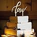 Pixnor Love Cake Topper Love Sign Wood for Wedding Birthday Party