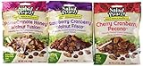 Salad Pizazz Salad Topping 3 Flavor Variety Bundle: (1) Salad Pizazz Raspberry Cranberry Walnut Frisco, (1) Salad Pizazz PomeCranate Honey Walnut Fusion, and (1) Salad Pizazz Cherry Cranberry Pecano, 3.75 - 4 Oz. Ea.