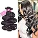 ISEE Hair Lace Front Wigs Human Hair 10A Body Wave Lace Front Human Hair Wigs For Black Women 150% Density Pre Plucked 4X4 Closure Lace Front Wigs with Baby Hairs Natural Color (14 Inches)