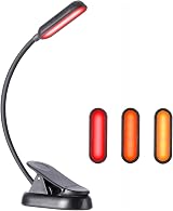 LXSINO Amber & Red Book Light 8 LEDs USB-C Clip-on Reading Light view 1