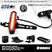 SIGEM Bike Tail Light, Headlight, Ultra Bright & USB Rechargeable, Bicycle Flashing Rear taillight, LED Safety Warning Strobe Head Light, Also for Helmet and Backpack 120 Lumens (Red-White)