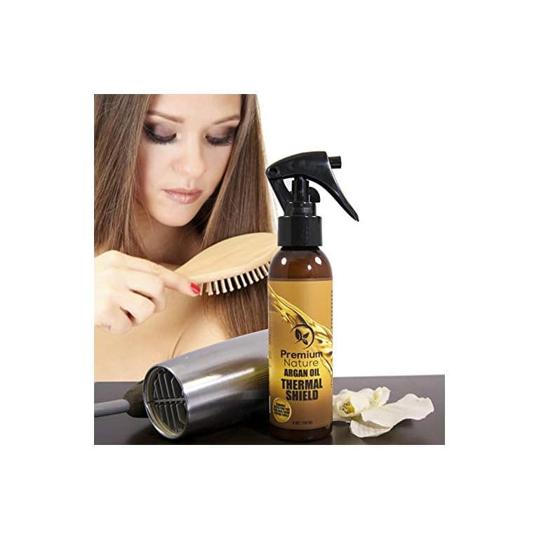 Argan Oil Hair Protectant Spray Thermal Heat Flat Iron Straightening Protectors For Styling