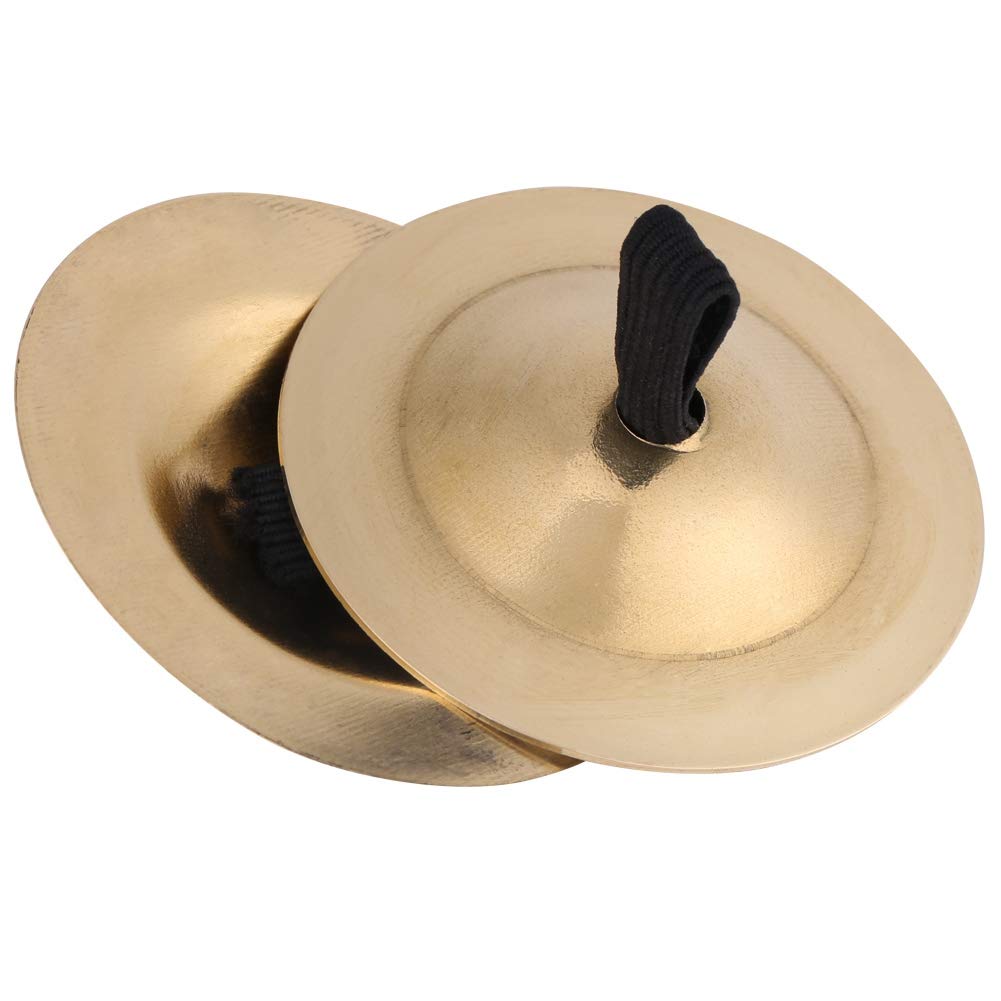 HEEPDD Finger Cymbals, 2in Brass Pair for Belly Dance, Rhythm Maker for Adults and Kids, Evening Party Performance Accessories for Dancers