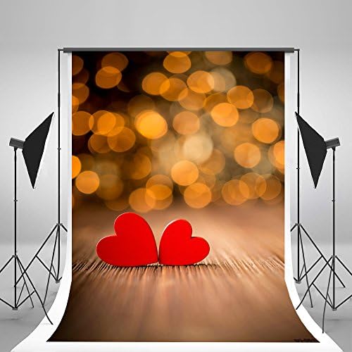 5x7ft Wood Floor Backgrounds For Photo Studio Yellow Spots Photography Backdrops Valentine's Day Backdrop