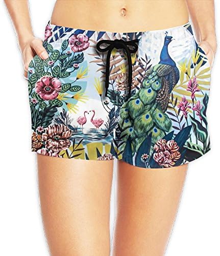 Tropical Rainforest Peacock Flamingo Women's Novelty Printing Yoga Beach Pants